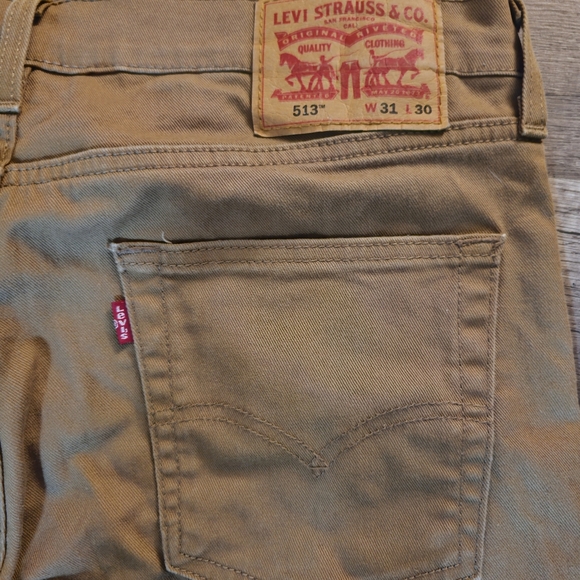 Levi's 513 31x30 Tan Jeans - Picture 3 of 6